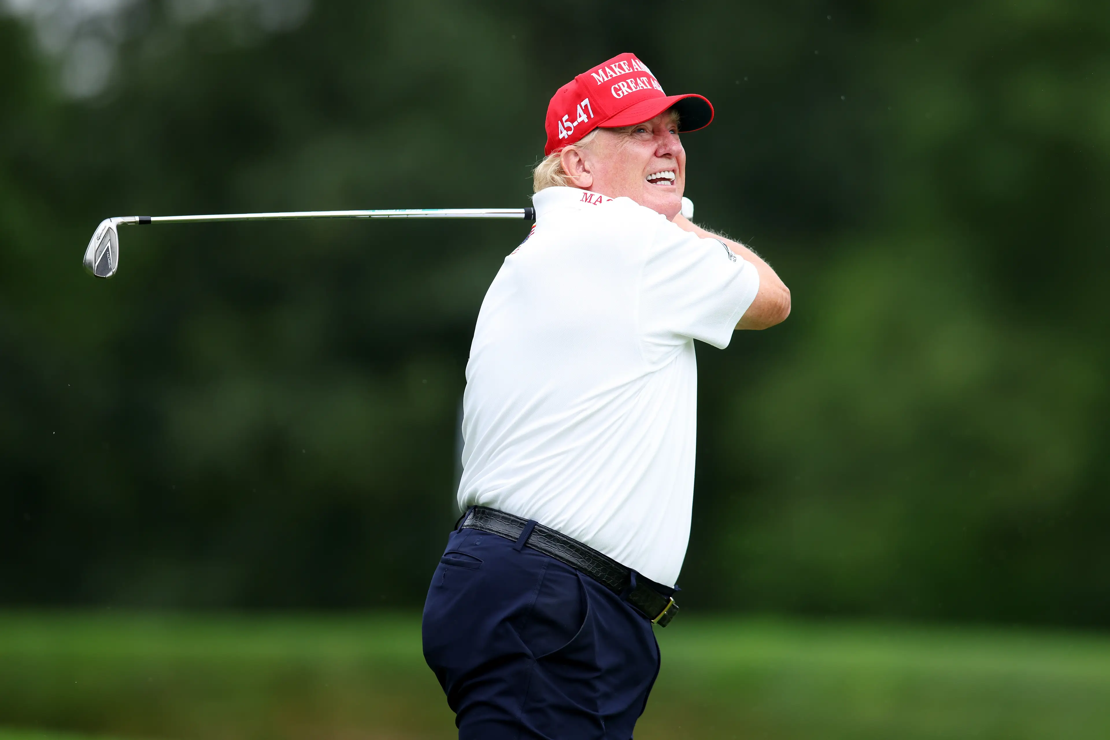 Golf pros have said that the president is actually quite good at golf (Mike Stobe/Getty Images)