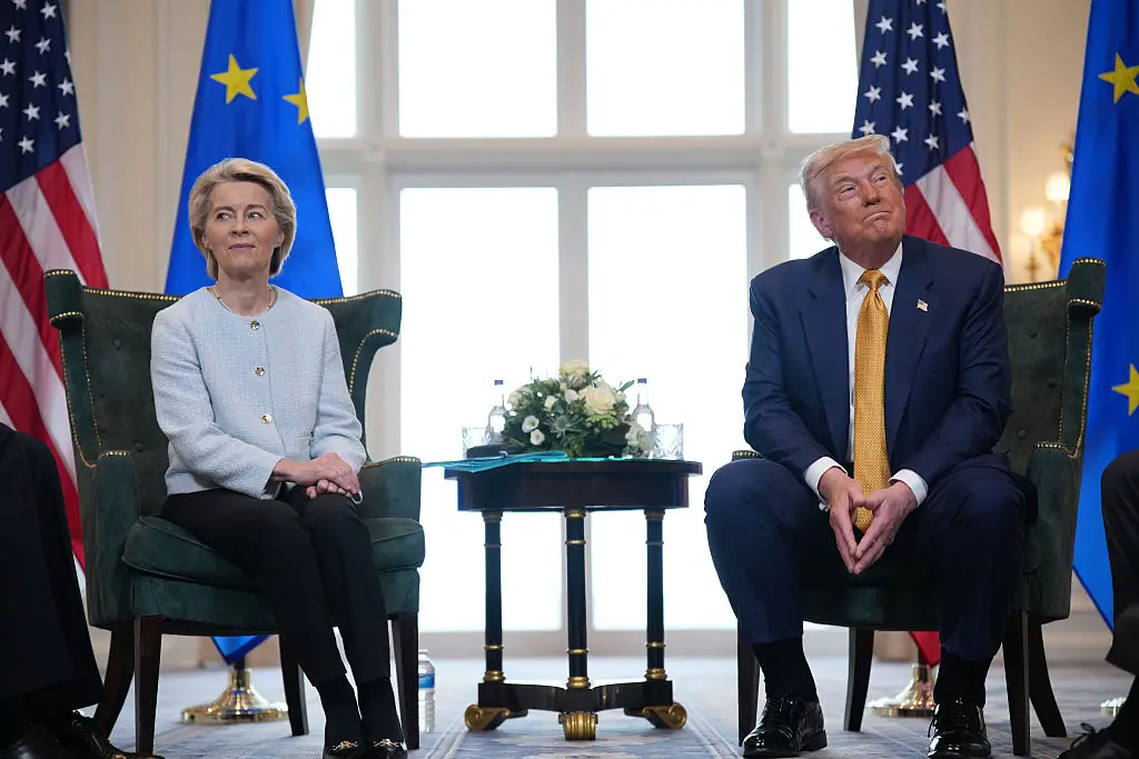 Ursula von der Leyen met with Donald Trump on Sunday (Andrew Harnik/Getty Images)