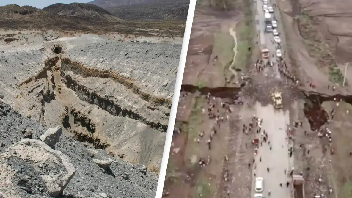 Shocking photos show Africa splitting apart as new ocean forms