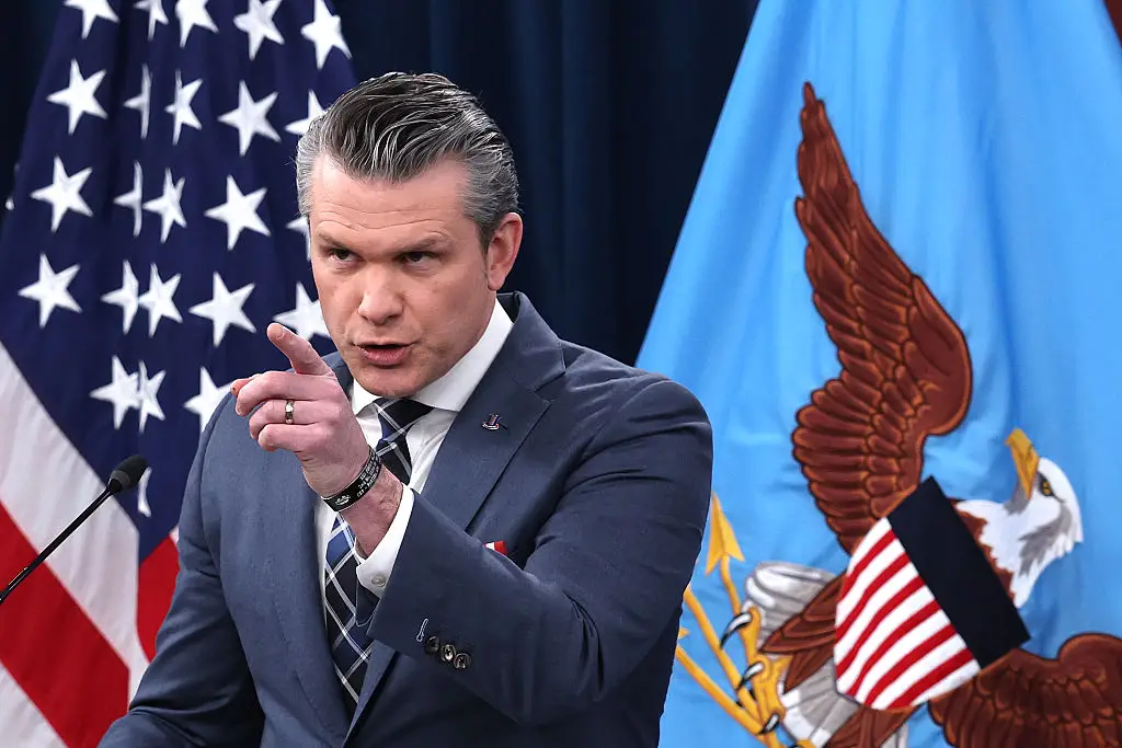 Hegseth also said President Trump would be the deciding factor on when the conflict ends (Win McNamee/Getty Images)