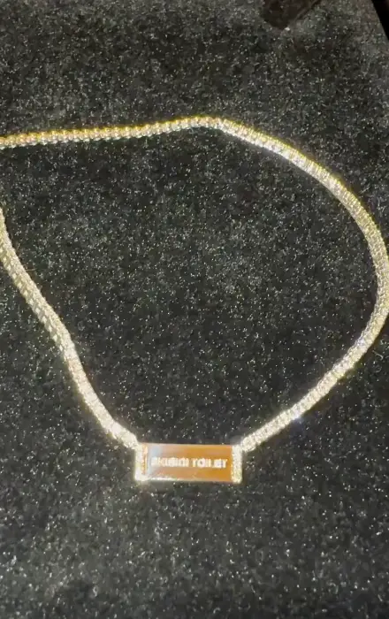 Kim's daughter North West gifted her a necklace with the phrase on (Kim Kardashian/Instagram)