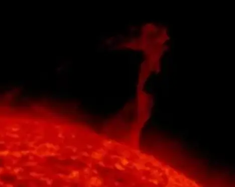 The tornado is 14 times bigger than Earth.