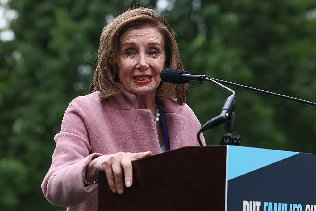 The president has criticized Nancy Pelosi for increasing her stock portfolio (Jemal Countess/Getty Images for Families Over Billionaires)