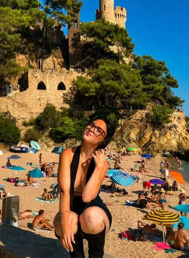 The 'girl in a red bikini' video now has over 100m views on social media (Instagram/aora.dj)