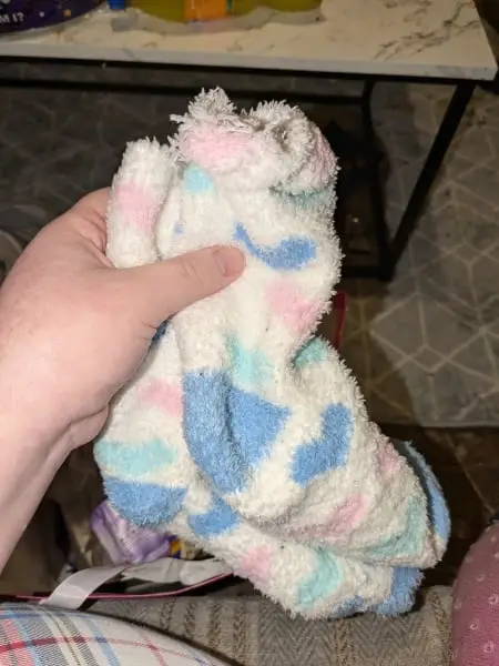 The socks she received (SecretSantafrom2020/Mumsnet)