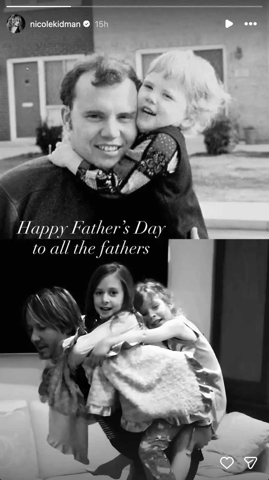 Kidman posted a tribute to her former husband on Father's Day (@nicolekidman Instagram)