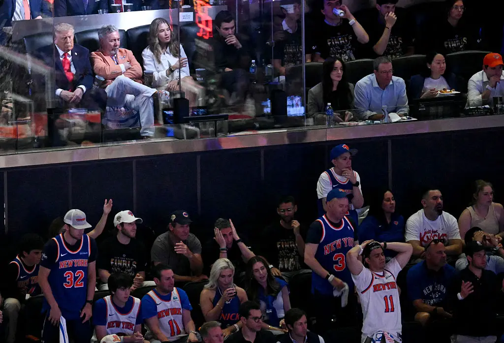Trump wasn't as thrilled as other basketball fans (Photo by SAUL LOEB / AFP via Getty Images)