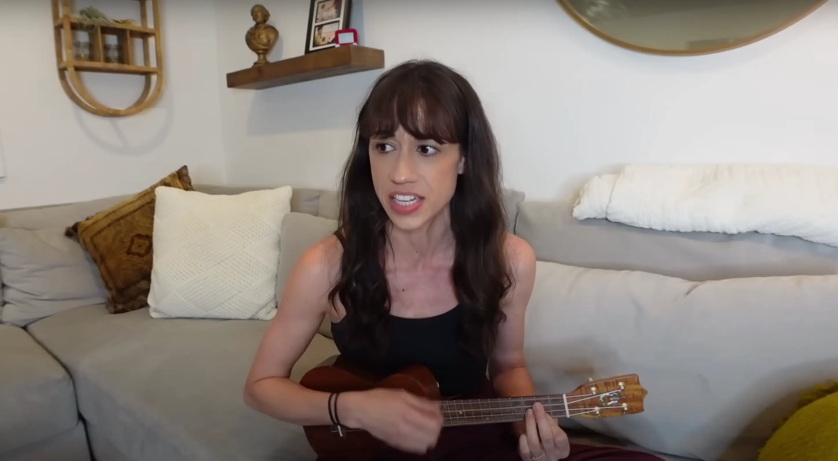 Ballinger posted her ukulele video in June.