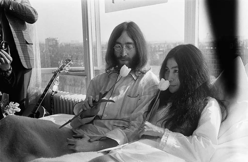 John Lennon and Yoko Ono's relationship, as well as McCartney's stubbornness, have been blamed for The Beatles breaking up (PICRYL)