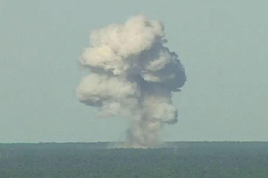 A test explosion of MOAB in Florida in 2003 (USAF via Getty Images)