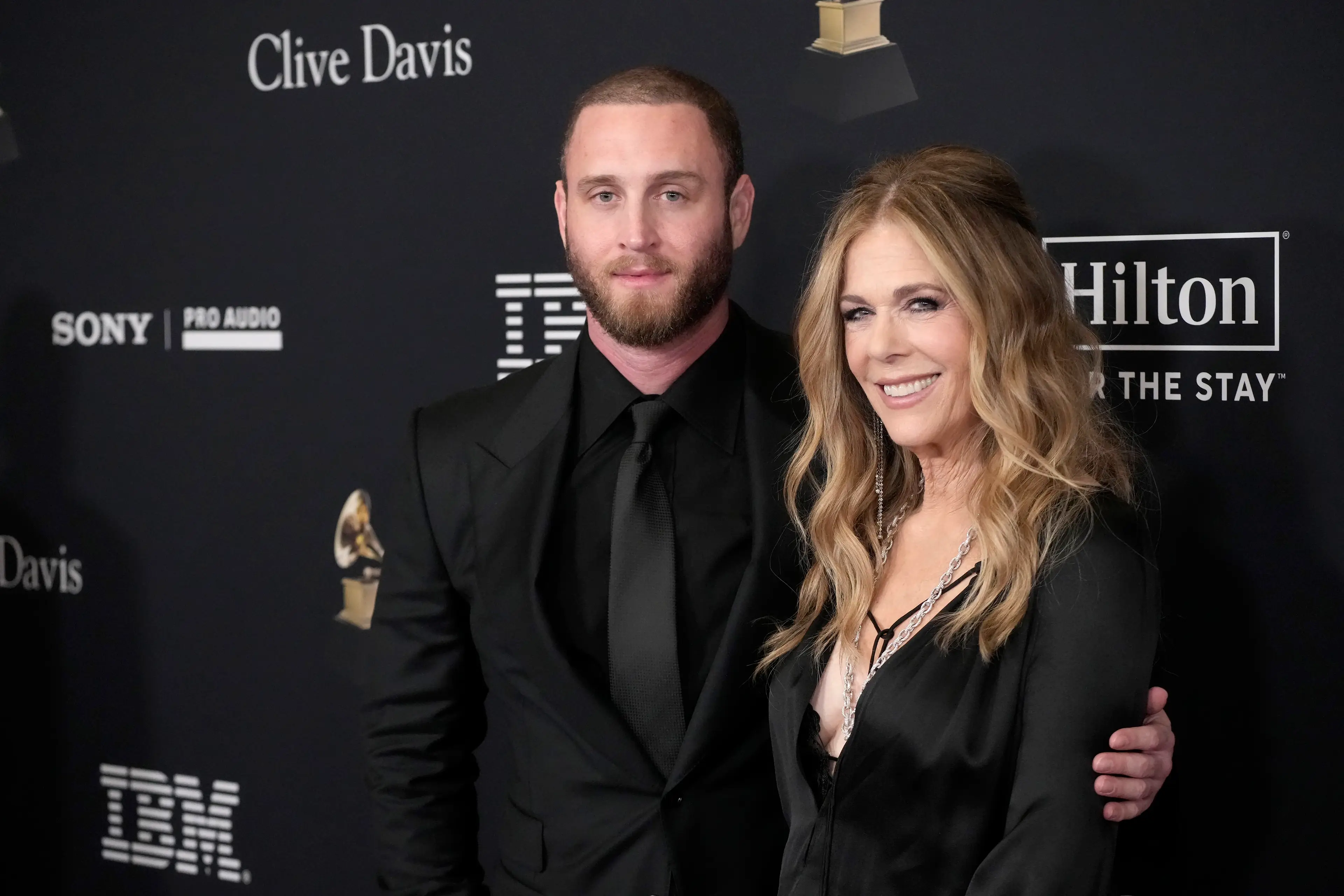 Chet Hanks attended the Grammys in January with his mom Rita Wilson (Jeff Kravitz/FilmMagic)