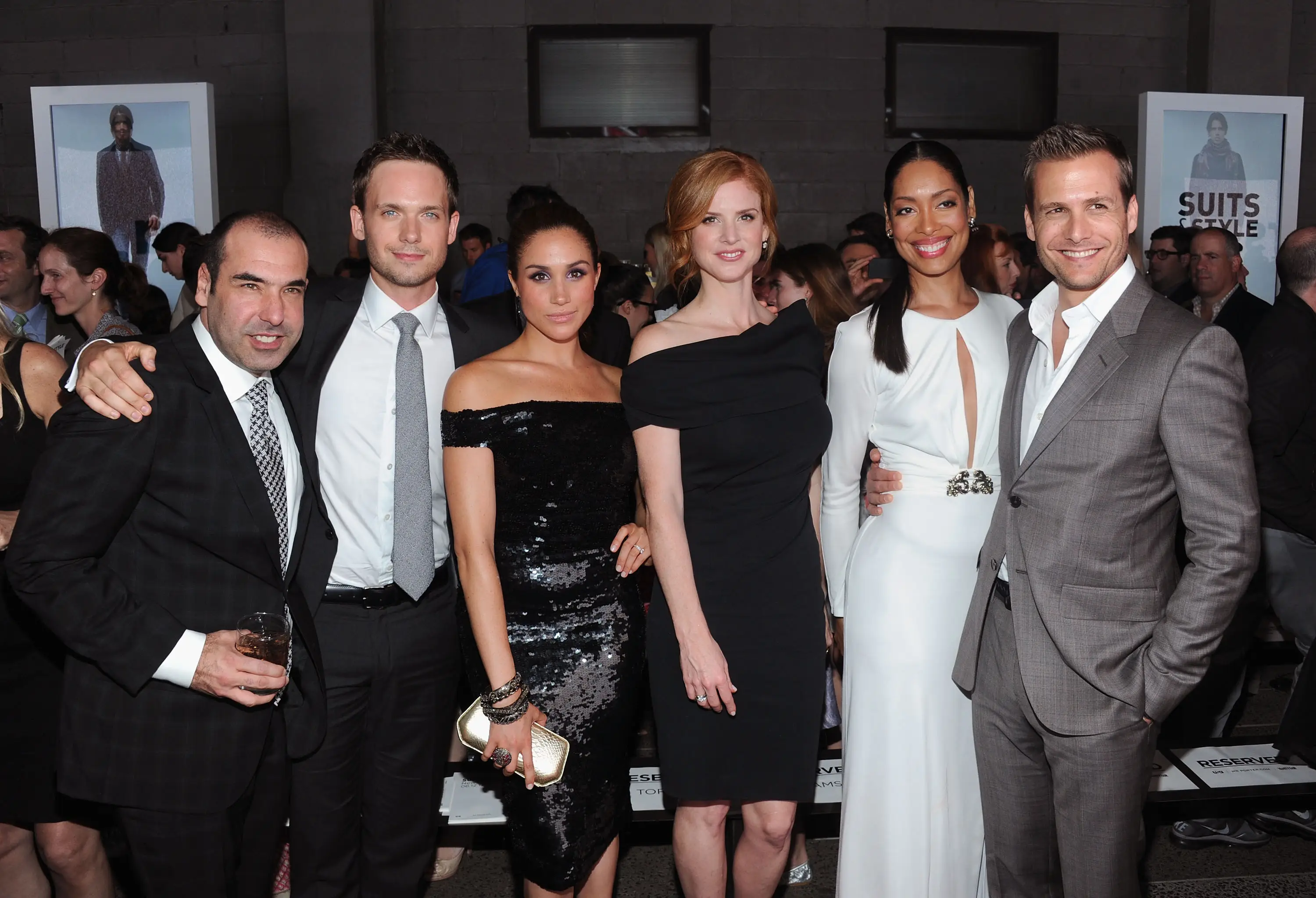 Meghan Markle pictured with her Suits co-stars (Jamie McCarthy/Getty Images for NBCUniversal/USA Network)