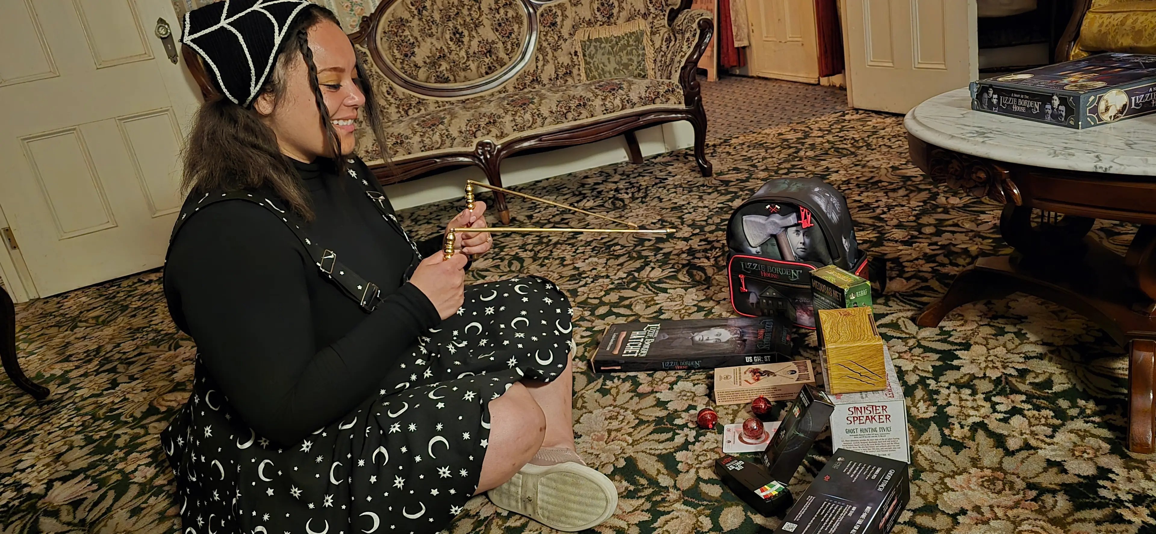 Sara spend the night at the Lizzie Borden house after winning a competition (Supplied)