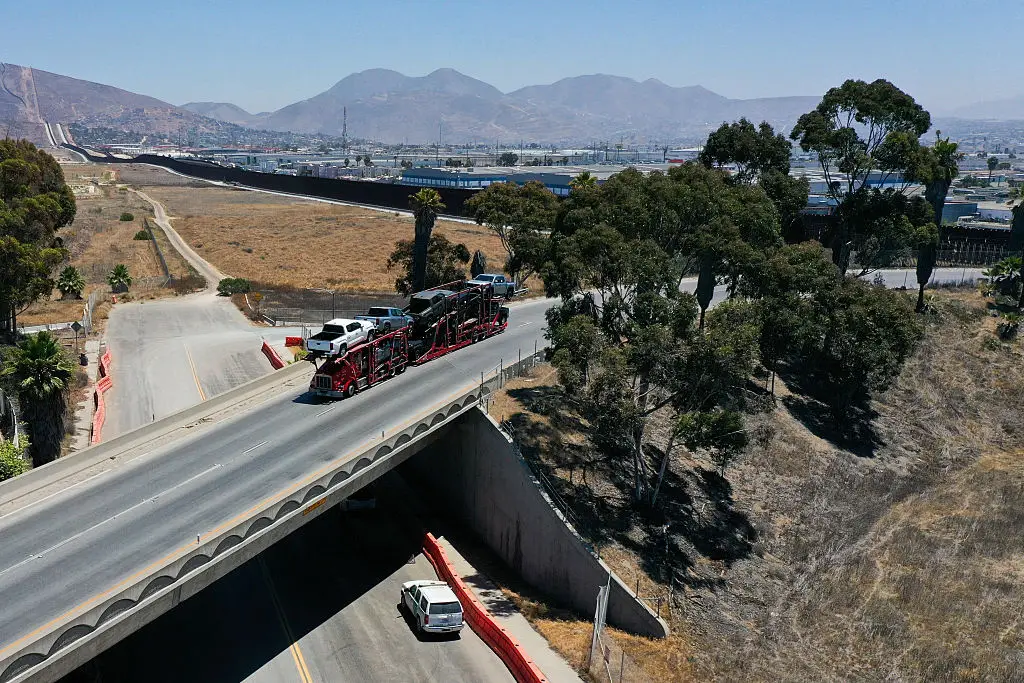 The California Highway Patrol will be taking over her security during her tour (PATRICK T. FALLON/AFP via Getty Images)