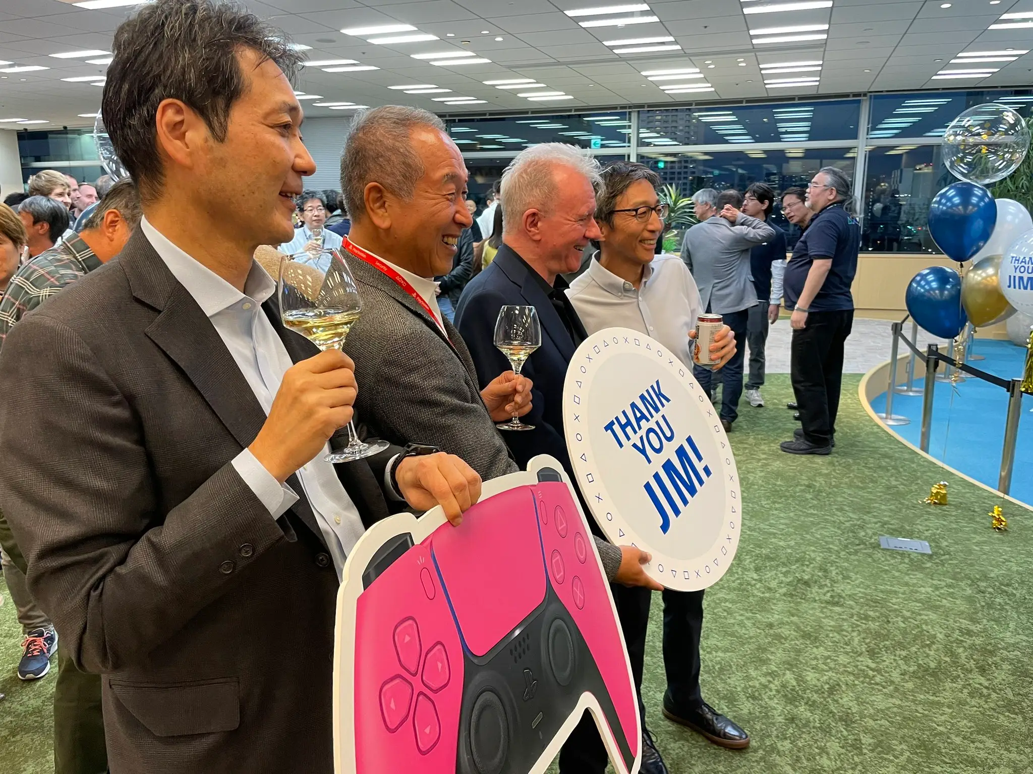 The CEO recently had a farewell party.