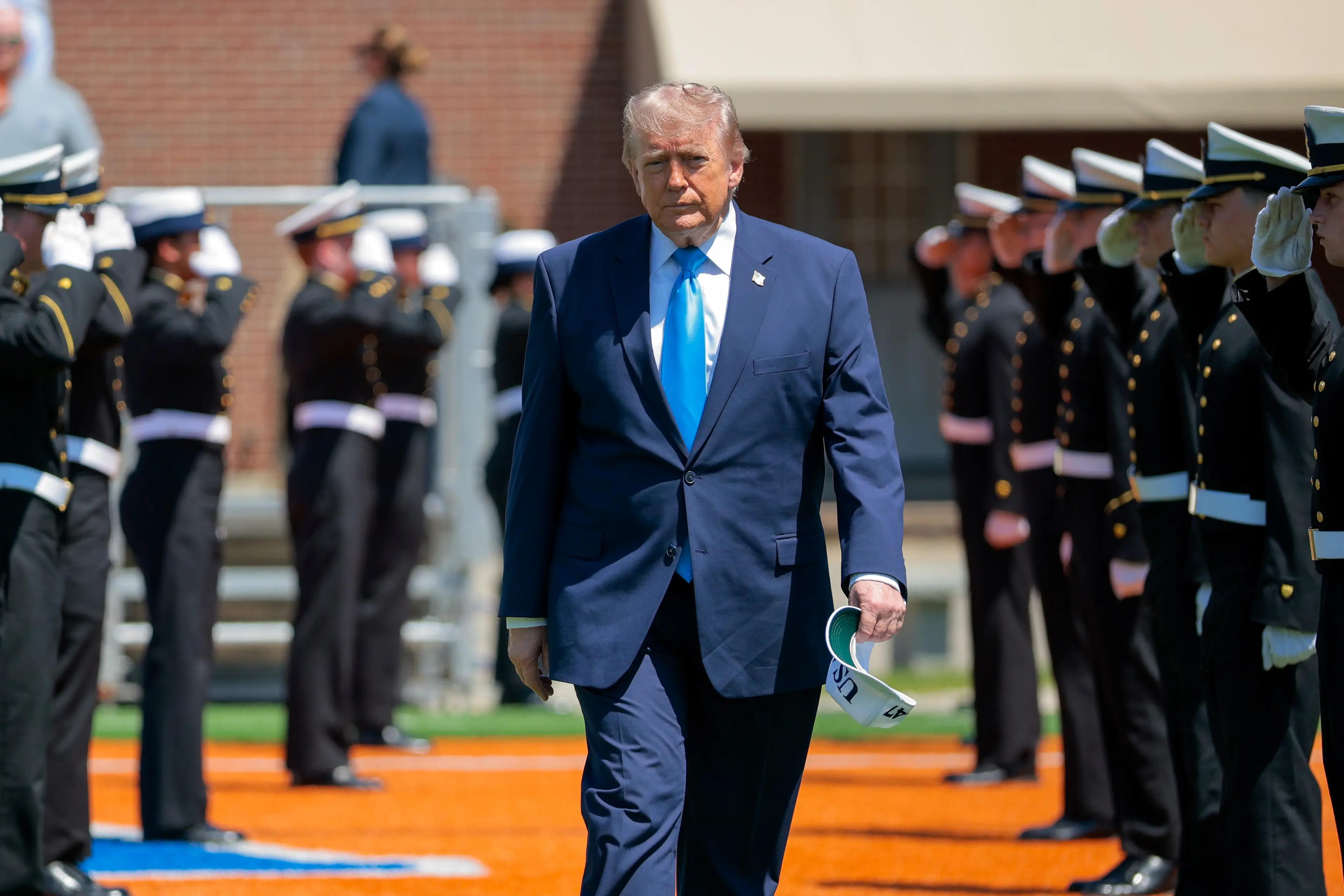 A veteran has accused the president of hating the troops in the wake of his message (Chip Somodevilla/Getty Images)