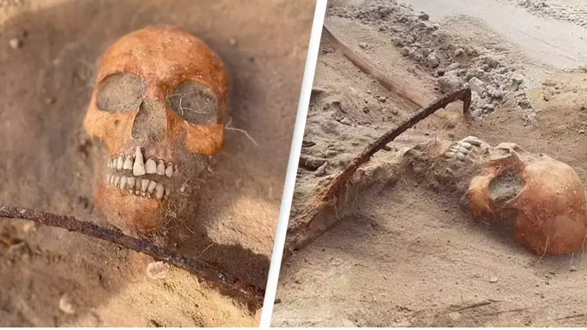 Remains of 'vampire' with sickle across its neck discovered by archeologists