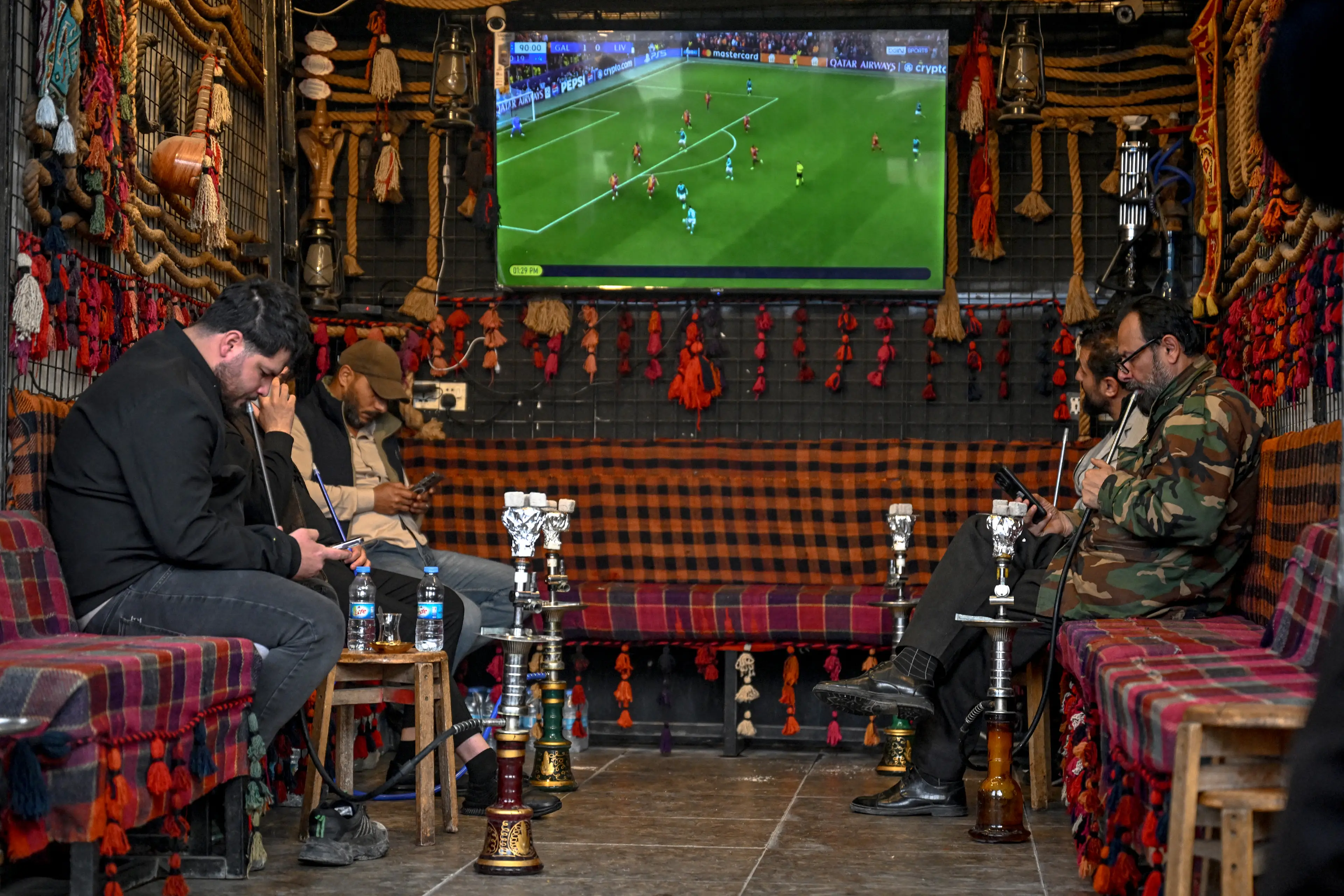 Hookah pipes are synonymous with a number of Middle Eastern cultures, but are not often associated with fitness (Ozan KOSE / AFP via Getty Images)
