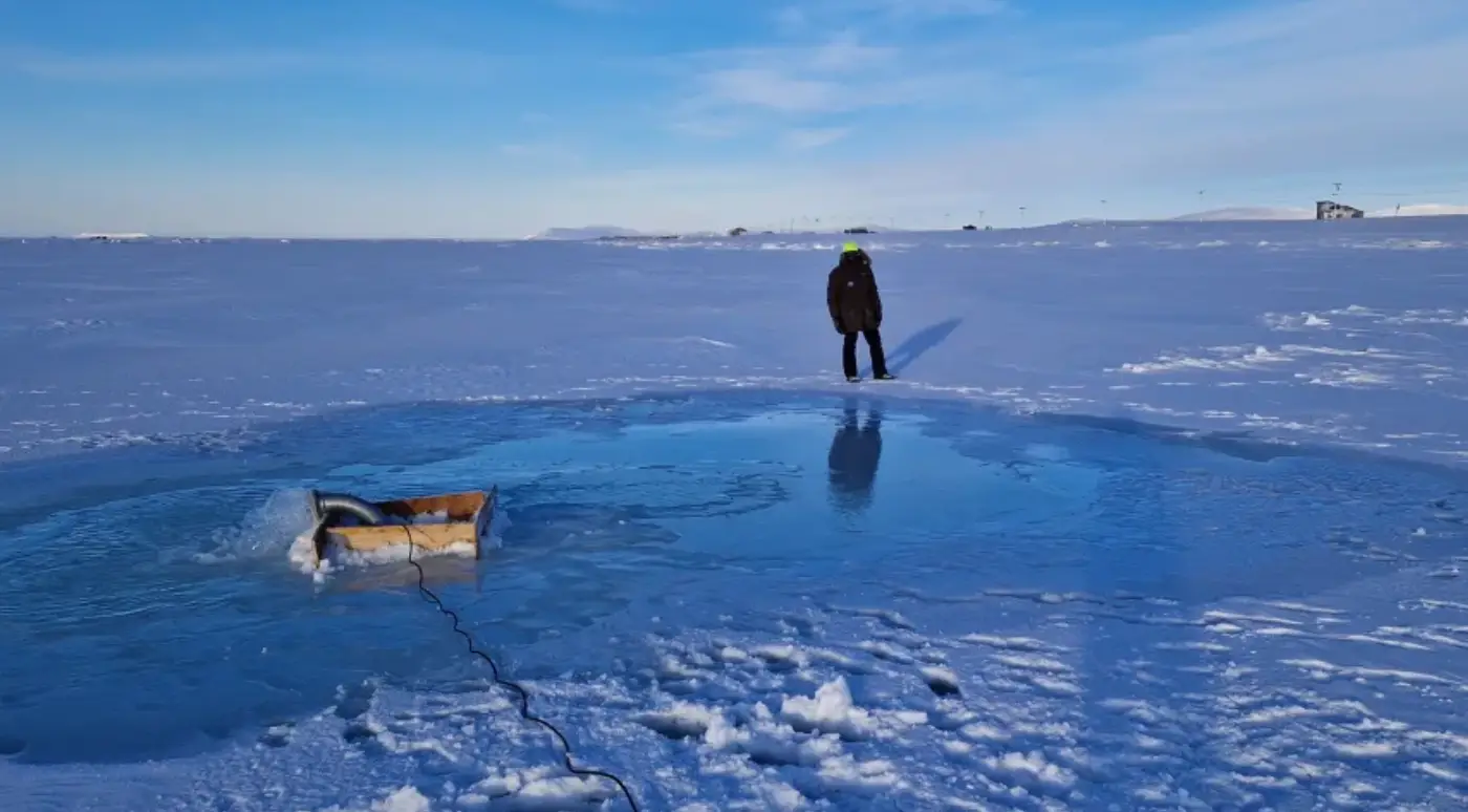 Real Ice has been drilling into the Arctic floor to get seawater to come to the surface (Real Ice)