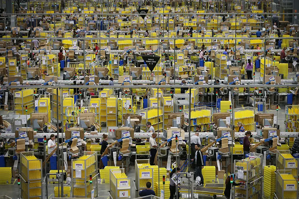 Amazon now ships more than 1,000 packages a minute (Peter Macdiarmid/Getty Images)