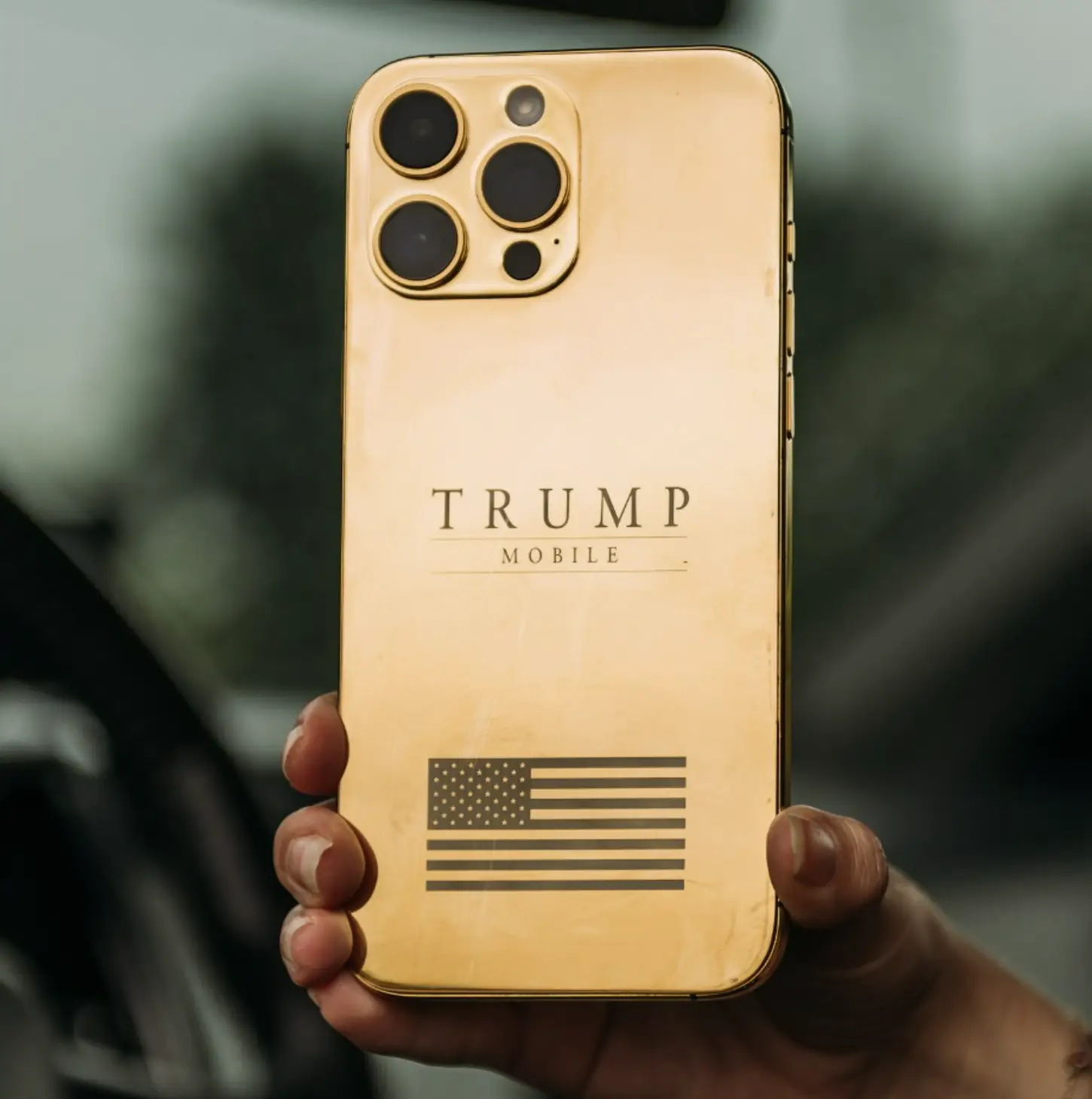 A sample of the gold phone was shared on Trump Mobile's social media (instagram/trumpmobile)