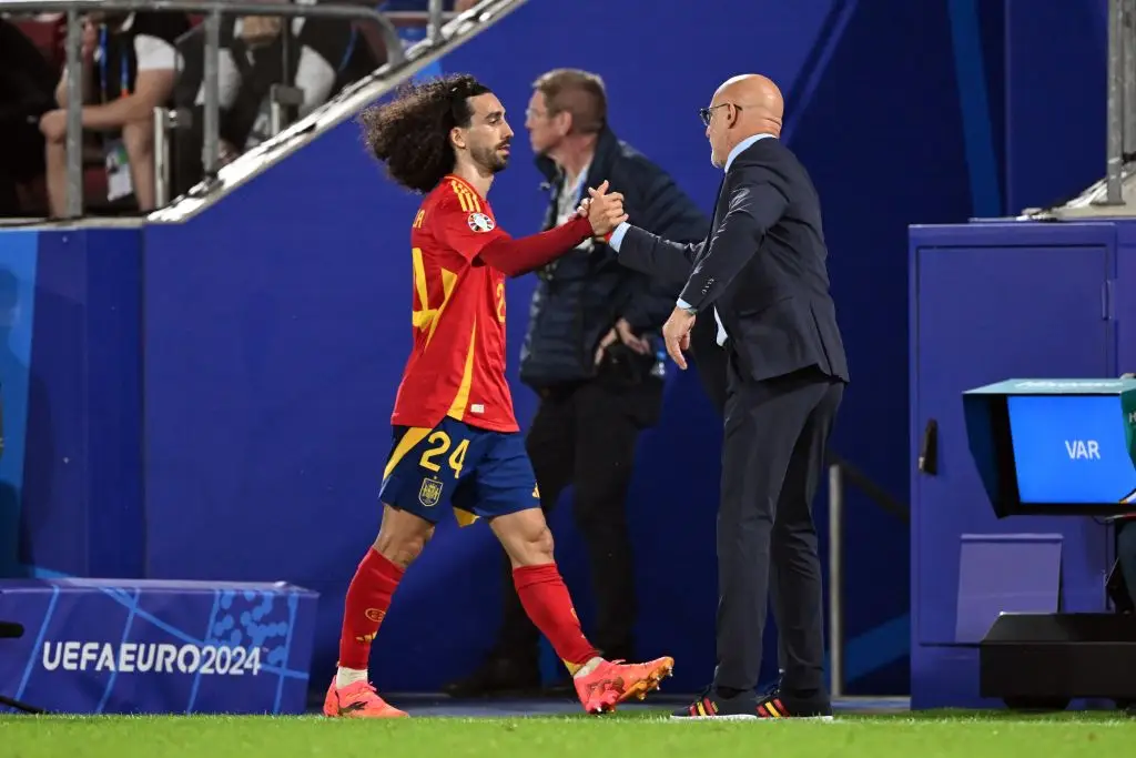 Marc Curcurella said he would get a tattoo of his manager's face if Spain won the World Cup (Photo by ANP via Getty Images)