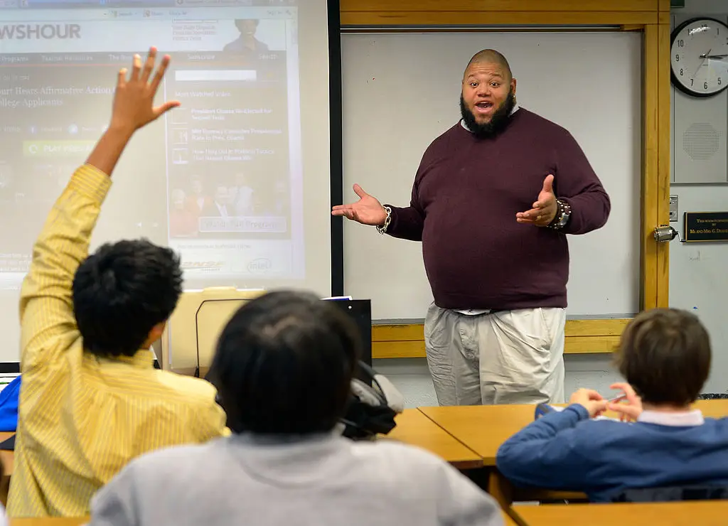 Tre' Johnson became a teacher after retiring from the NFL (John McDonnell/The Washington Post via Getty Images)