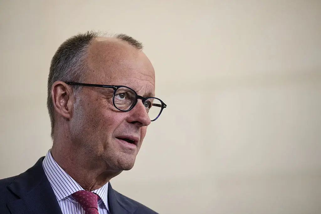 The German leader, Friedrich Merz, did not hold back with his claims about the Iran war. (Omer Messinger/Getty Images)