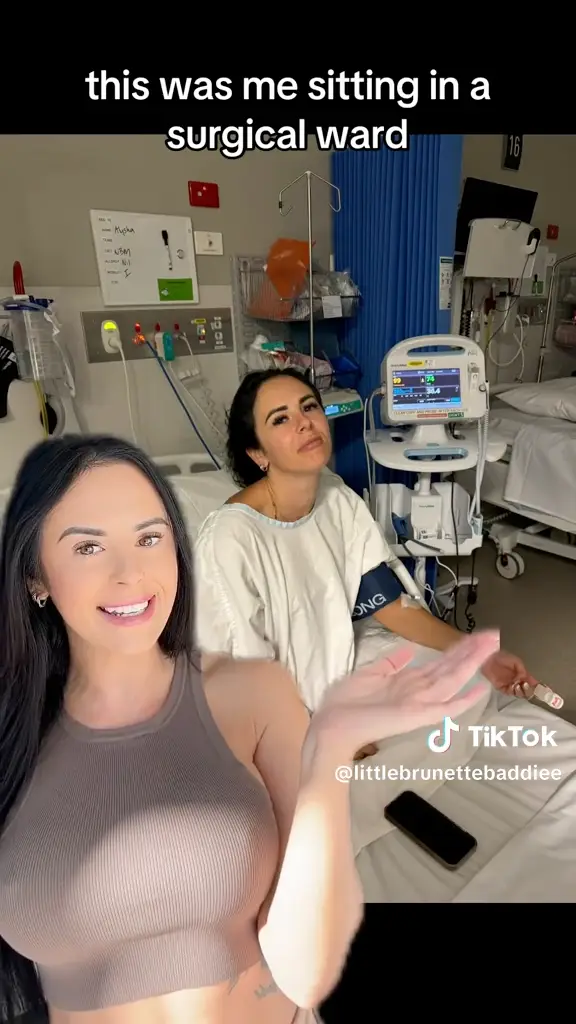 Davis had an unfortunate mishap (TikTok/@littlebrunettebaddiee)