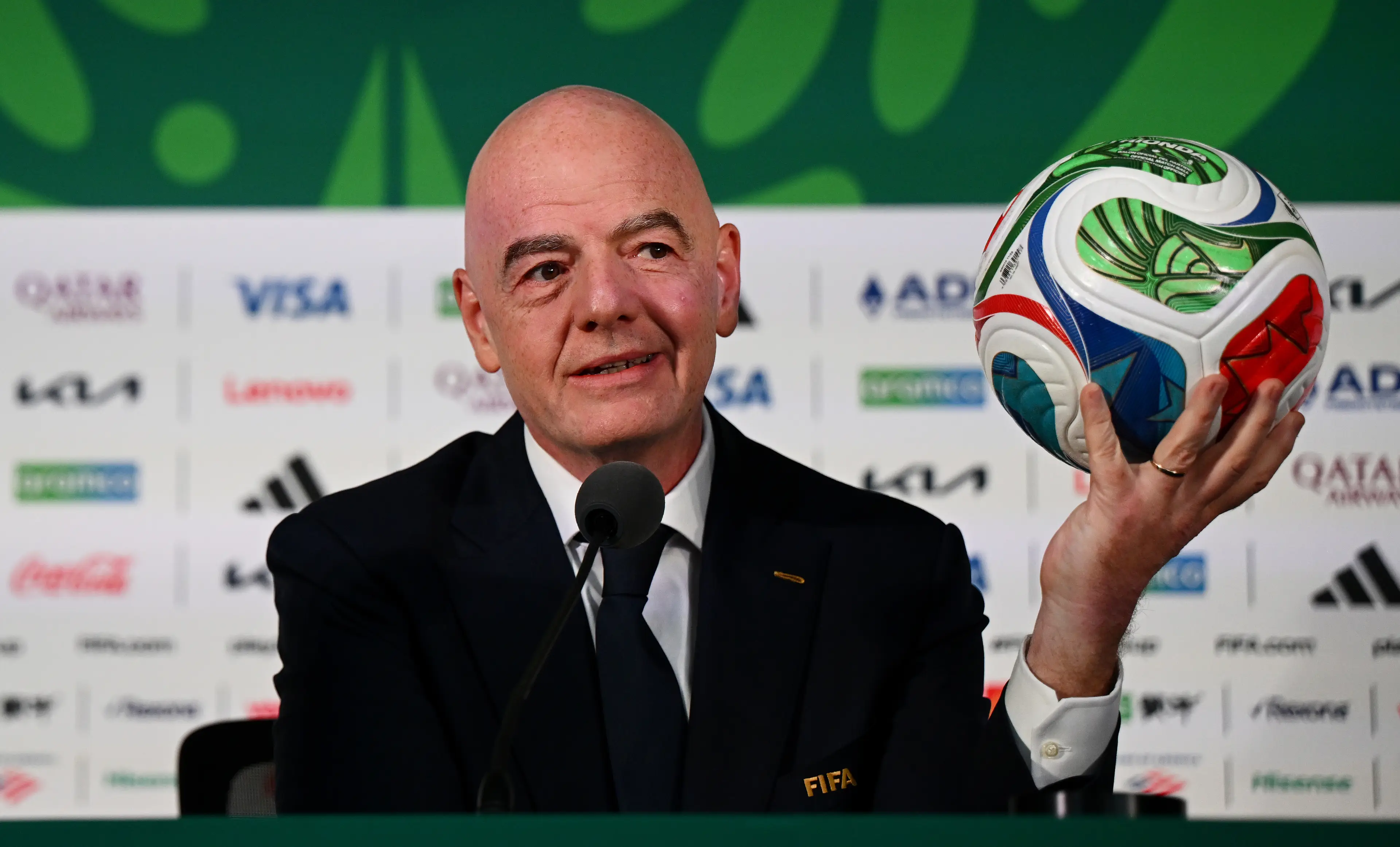 Infantino downplayed the controversies affecting the tournament (Hannah Peters - FIFA/FIFA via Getty Images)
