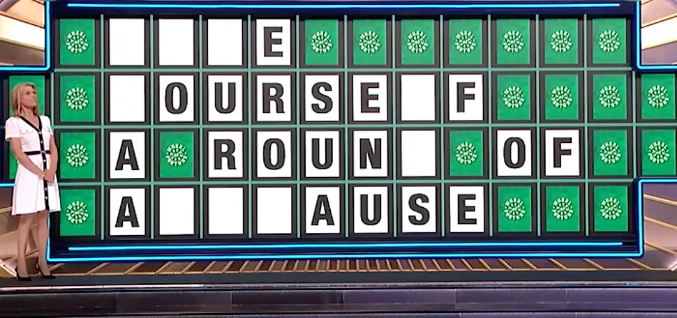 Jordan's nearly-filled puzzle (YouTube/Wheel of Fortune)