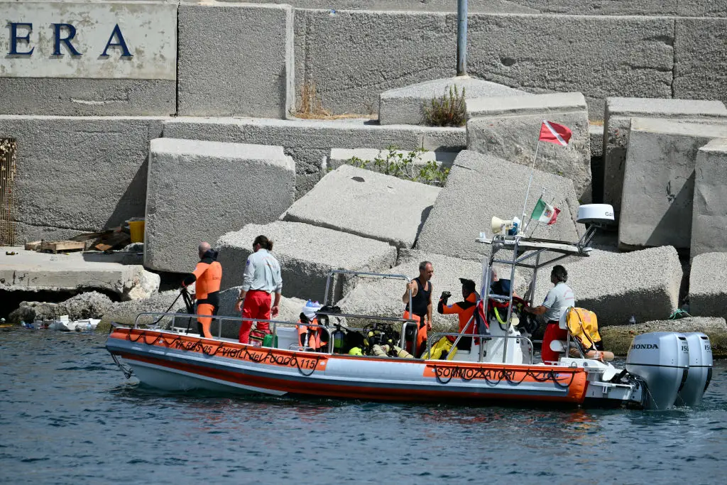 The Bayesian had been carrying 22 people. (ALBERTO PIZZOLI/AFP via Getty Images)