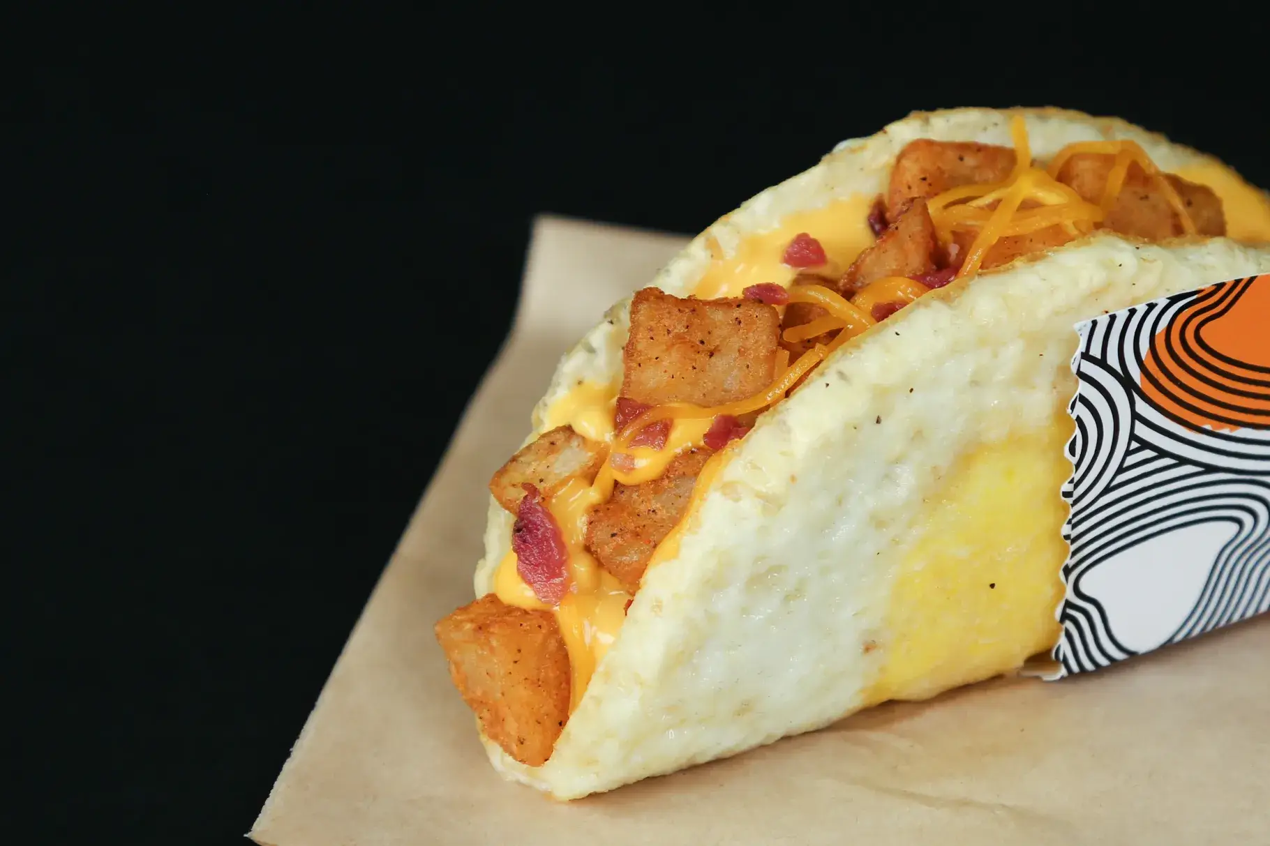 The Naked Egg Taco featured a fried egg as a shell.