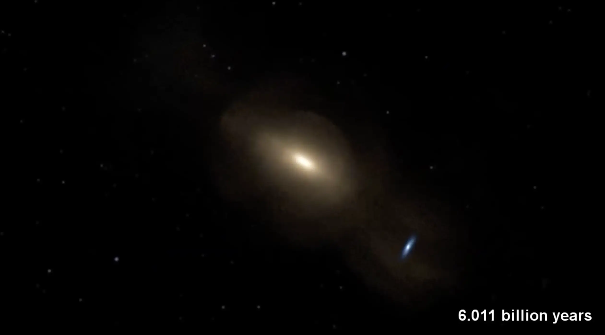 The result will eventually be one huge elliptical galaxy.