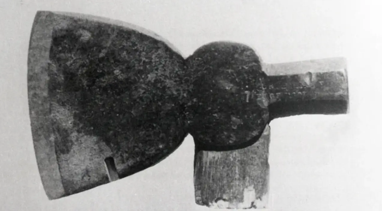 The broken hatchet found in the cellar. (CBS News)
