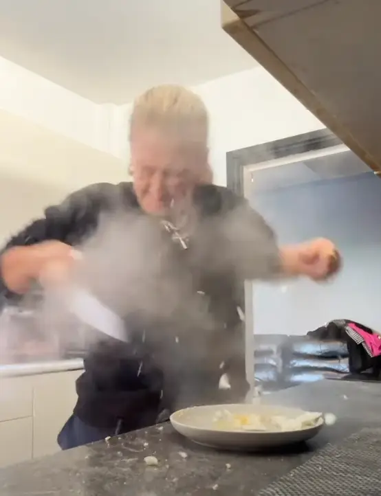 The face of someone who has suffered the anger of an exploding egg. (LADbible)