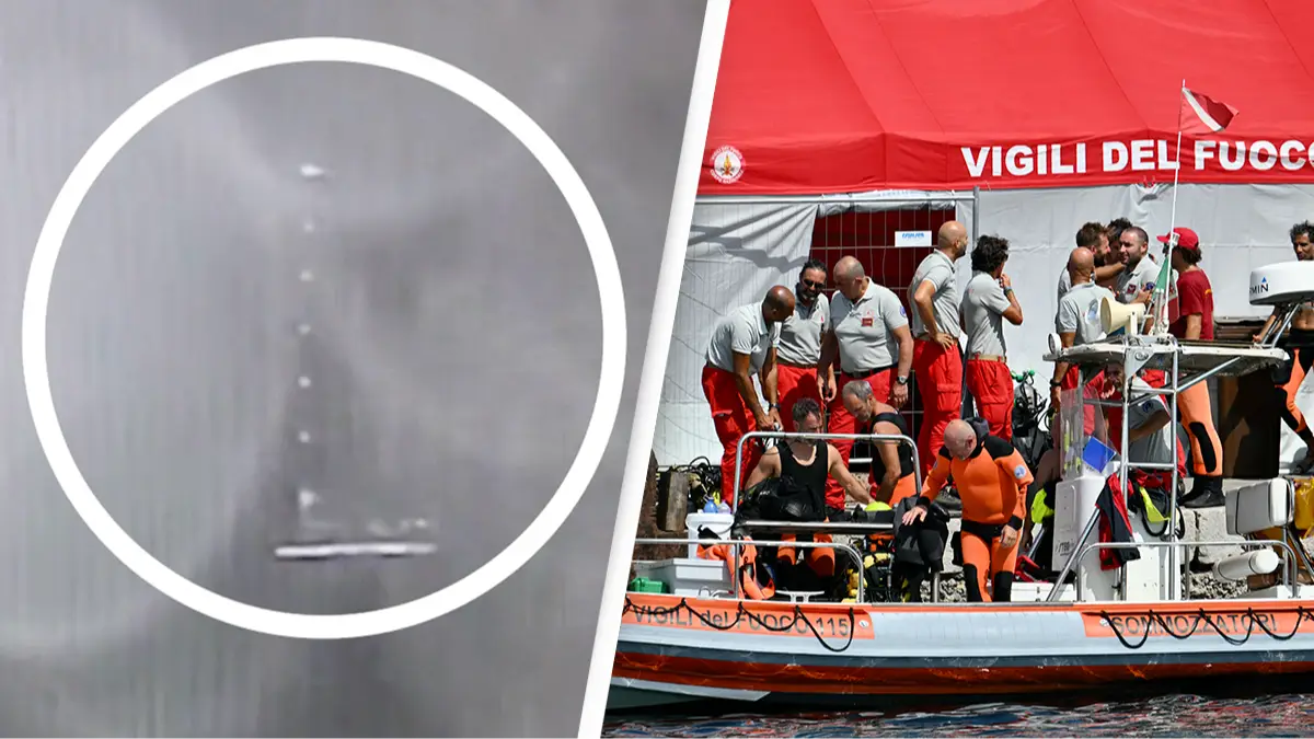 CCTV footage shows terrifying moment Sicily yacht sinks in mere seconds