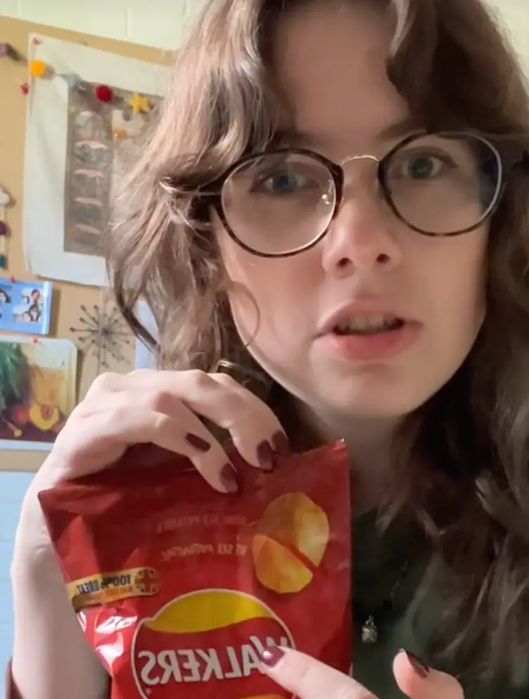 Em was confused after seeing Walkers crisps.