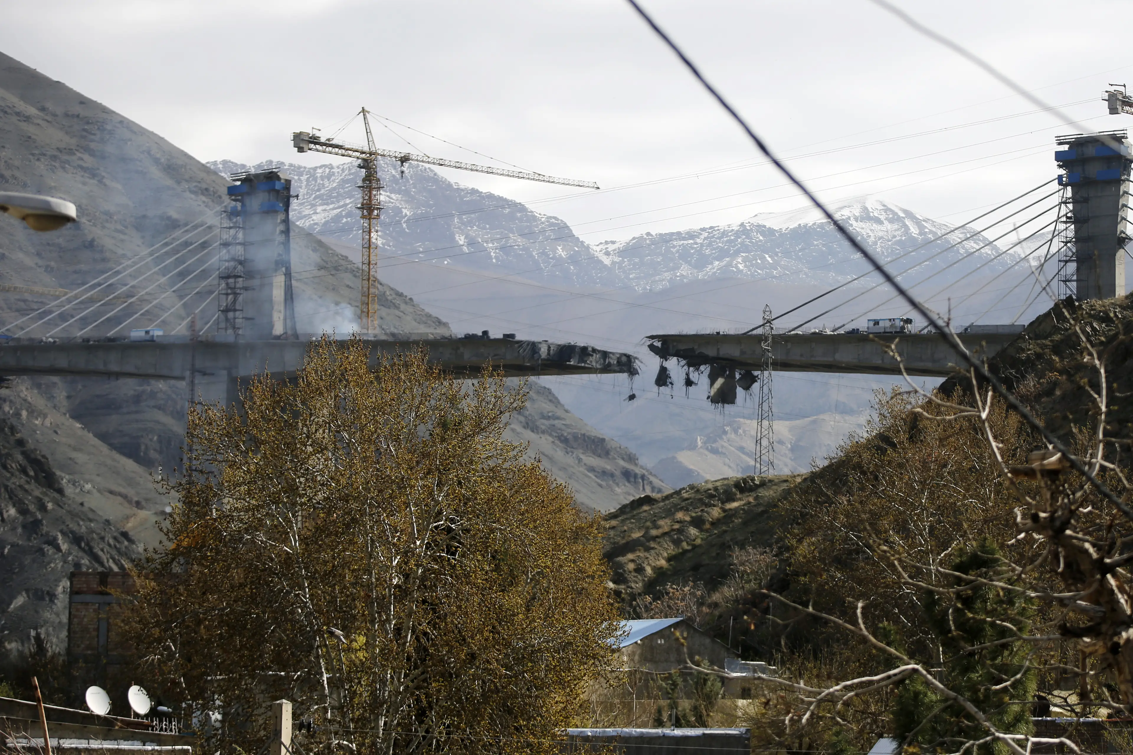 The B1 Bridge in Karaj has been detroyed amid ongoing conflict in the Middle East (Fatemeh Bahrami/Anadolu via Getty Images)