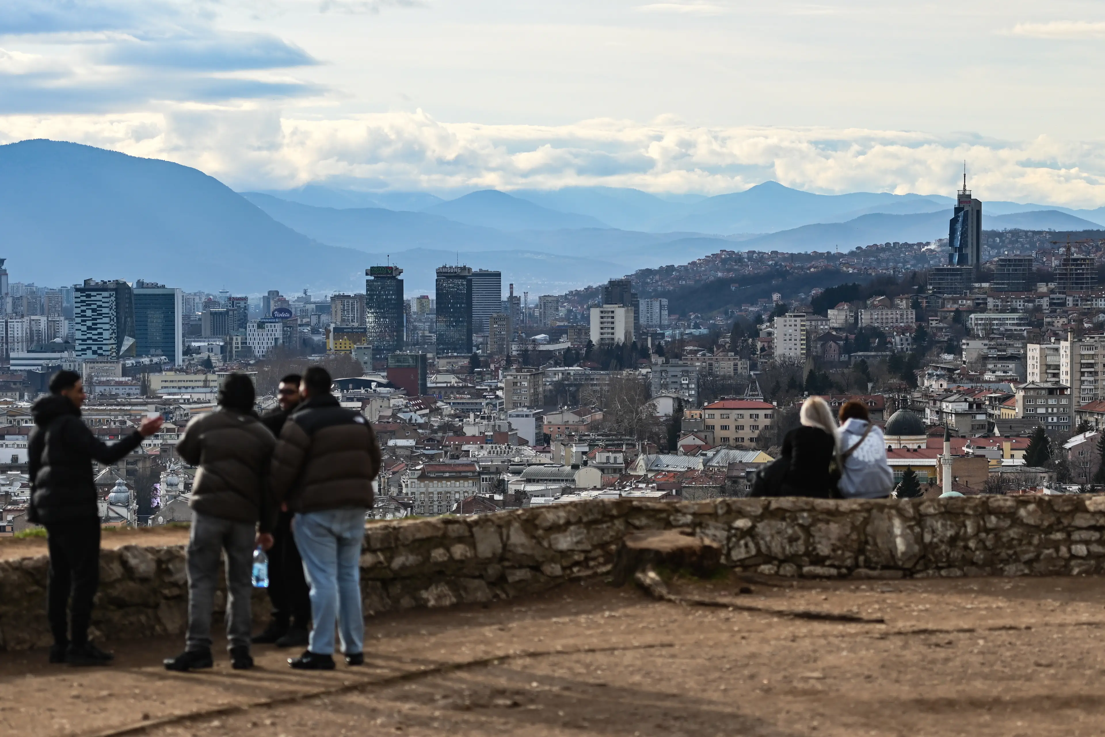 Serbian forces and tourists would fire on the city's inhabitants from vantage points (Adrien Fillon/NurPhoto via Getty Images)