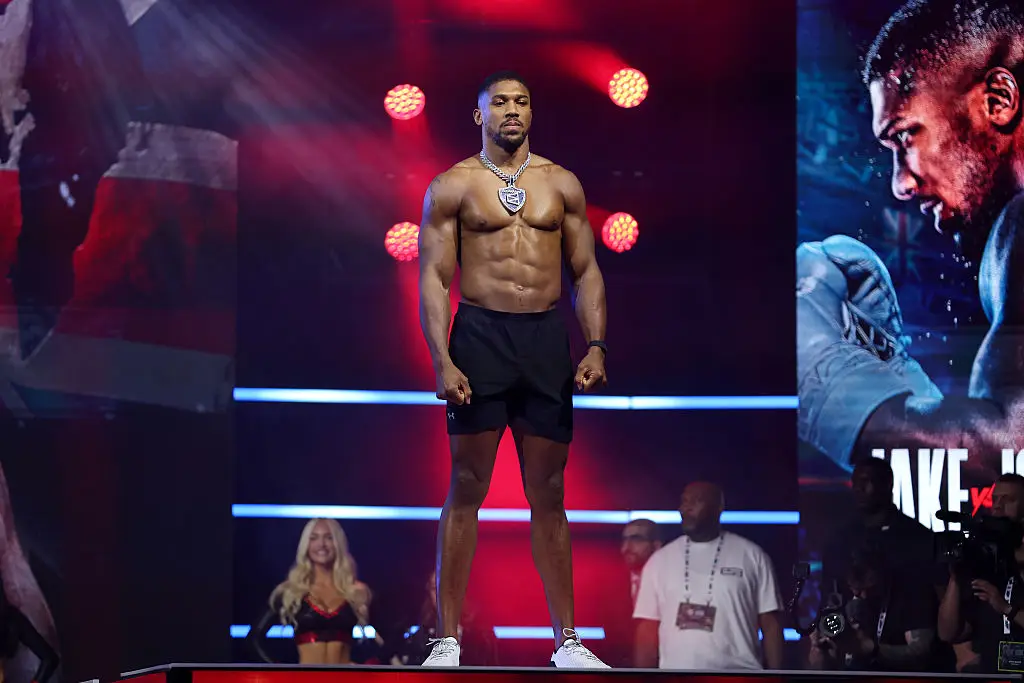 Anthony Joshua will take on Jake Paul in the boxing ring on Friday (Megan Briggs/Getty Images for Netflix)