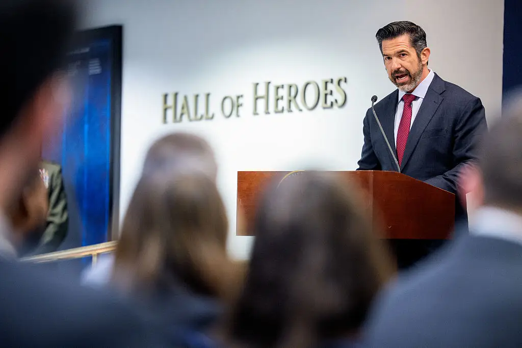 Pentagon chief spokesperson Sean Parnell led the FORTRESS initiative. (Photo by Andrew Harnik/Getty Images)