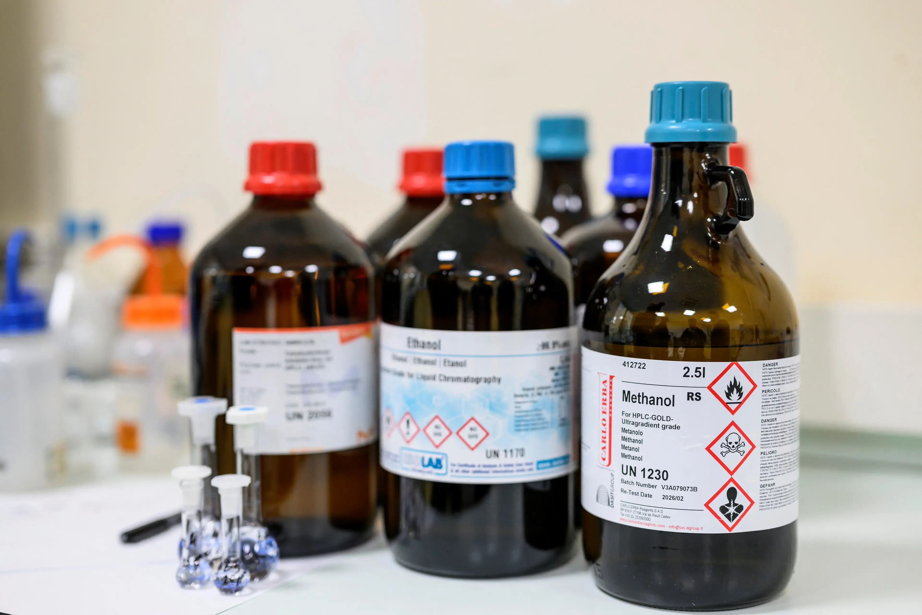 Methanol is an industrial substance used in anti-freeze and paint thinner (YASIN AKGUL/AFP via Getty Images)