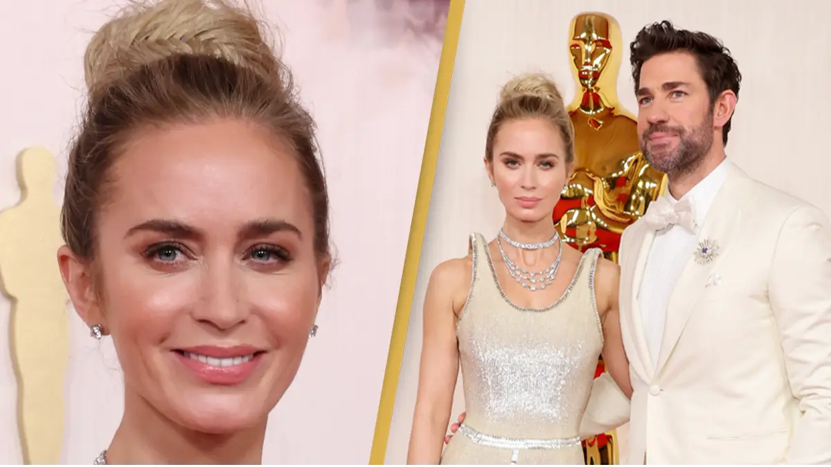 Strange detail on Emily Blunt's Oscars dress has left fans baffled
