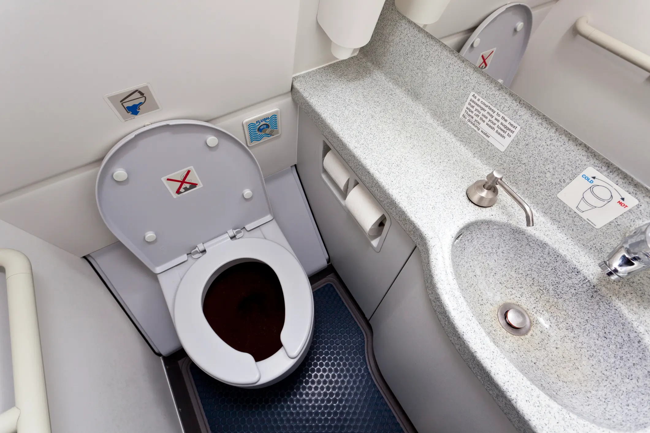 The passenger said he had been in the toilet 20 minutes (Getty Stock Photo)