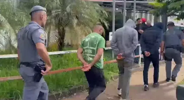 The trio remanded in custody after appearing before a judge have been named locally as Maicon Fernandes Cintra, 42, Luis Felipe Feliciano Egoroff, 32, and Vitor de Freitas Gonçalves, 27. (Brazilian Police)