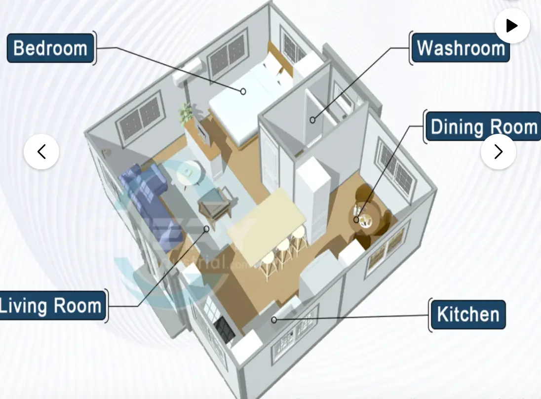 The home has all the main living areas (Walmart)