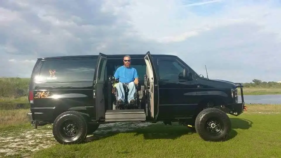 Chad was already in a wheelchair before the amputation but has had his independence taken from him (Facebook/Chad E. Gerlaugh)