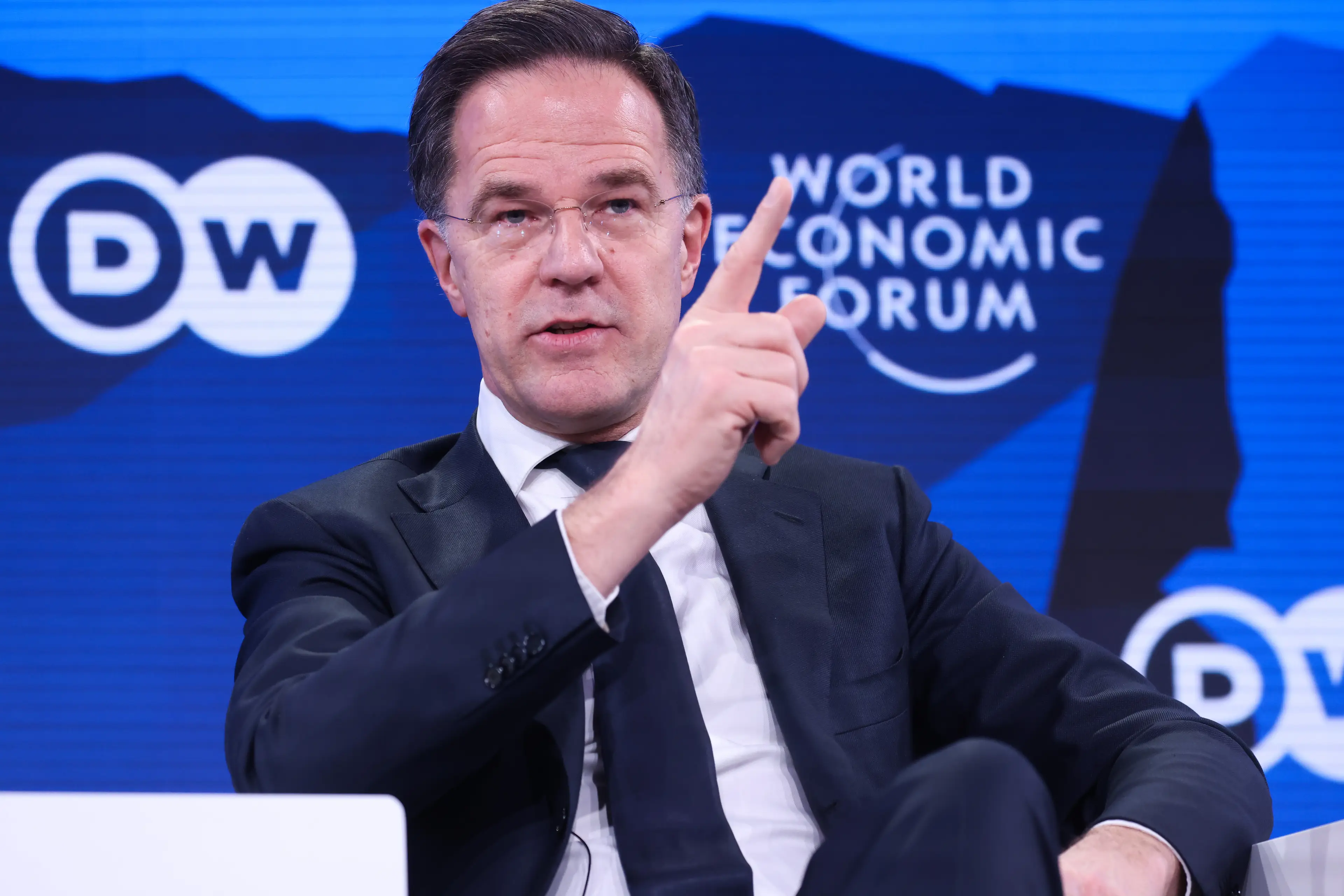 Trump brought up the time Mark Rutte referred to the president as 'Daddy' during his speech (Krisztian Bocsi/Bloomberg via Getty Images)