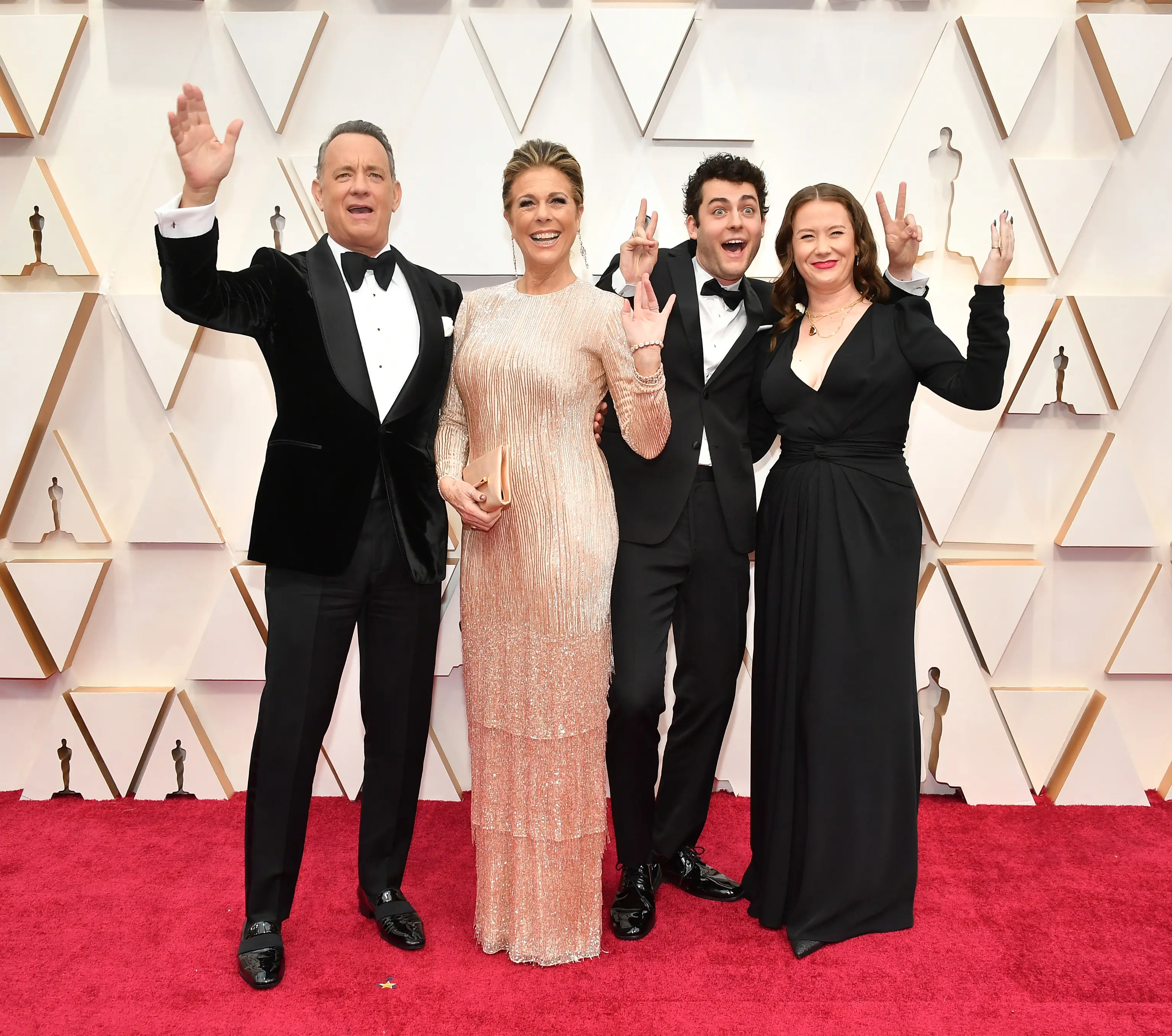 Tom Hanks, Rita Wilson, Truman Theodore Hanks, and E.A. Hanks (Amy Sussman/Getty Images)
